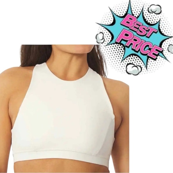 WEWOREWHAT | Solid Racerback Bra In Off White | Size Medium | NEW!!!🩵 - Picture 1 of 7